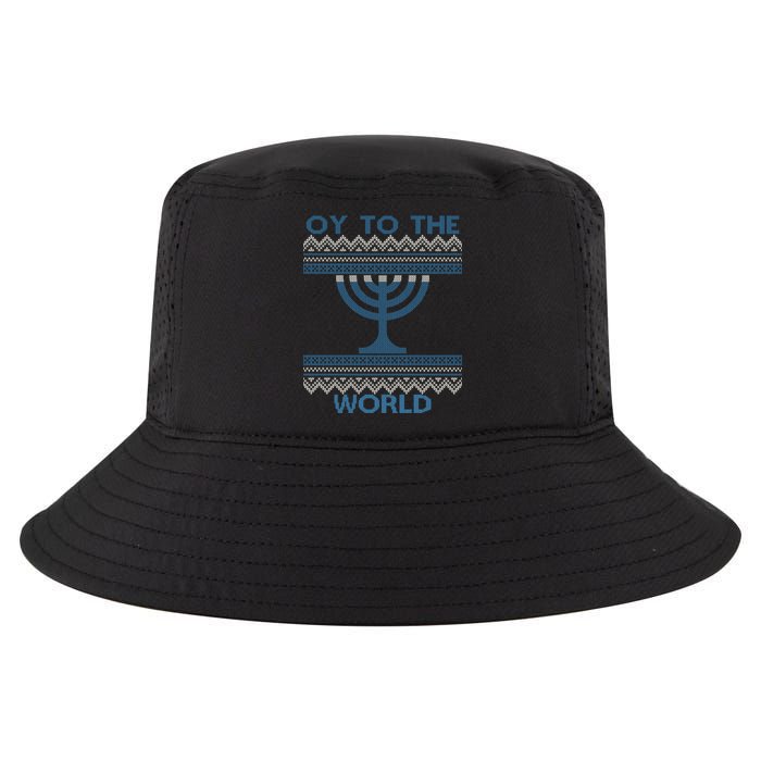 Oy To The  World Hanuka Ugly Sweater  Cool Comfort Performance Bucket Hat