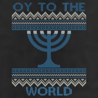 Oy To The  World Hanuka Ugly Sweater  Cool Comfort Performance Bucket Hat