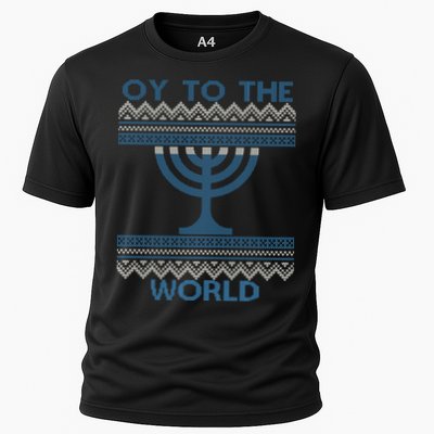 Oy To The  World Hanuka Ugly Sweater  Performance Shirt