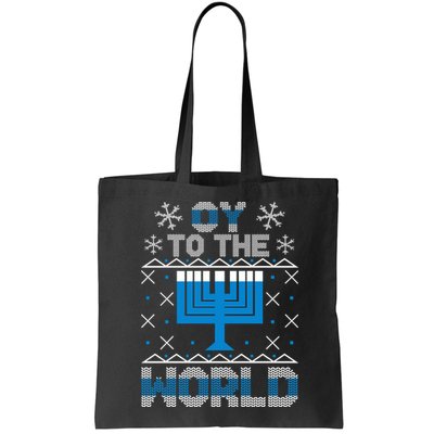 Oy To The World Ugly Hanukkah Sweater Bag