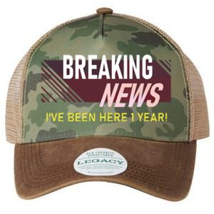 One Year 1st Work Anniversary First Employee Appreciation Legacy Tie Dye Trucker Hat