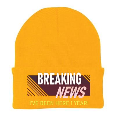 One Year 1st Work Anniversary First Employee Appreciation Knit Cap Winter Beanie