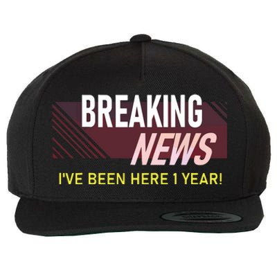 One Year 1st Work Anniversary First Employee Appreciation Wool Snapback Cap