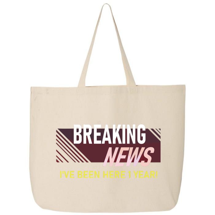 One Year 1st Work Anniversary First Employee Appreciation 25L Jumbo Tote