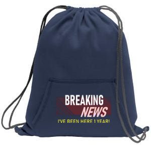 One Year 1st Work Anniversary First Employee Appreciation Sweatshirt Cinch Pack Bag