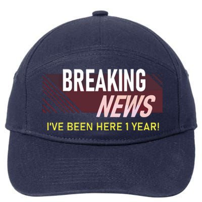 One Year 1st Work Anniversary First Employee Appreciation 7-Panel Snapback Hat