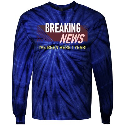 One Year 1st Work Anniversary First Employee Appreciation Tie-Dye Long Sleeve Shirt