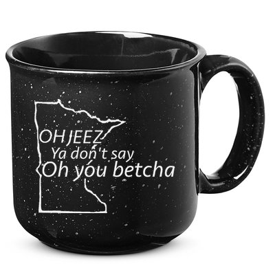 Oh You Betcha Mn Outline Design 15oz Campfire Ceramic Mug