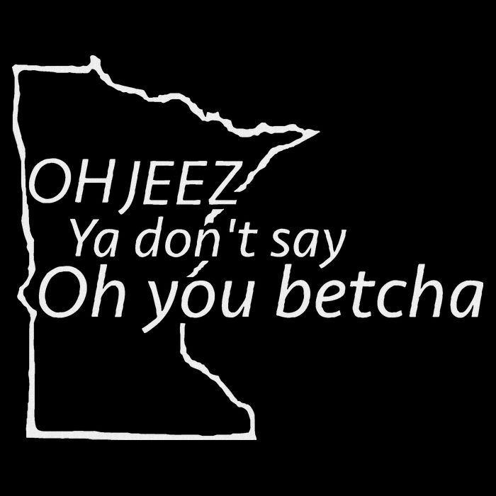 Oh You Betcha Mn Outline Design 16 in Basic Backpack