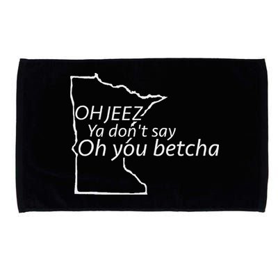 Oh You Betcha Mn Outline Design Microfiber Hand Towel