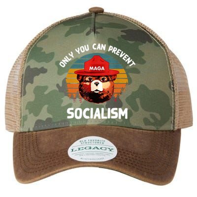 Only You Can Prevent Socialism MAGA Bear Republican Legacy Tie Dye Trucker Hat