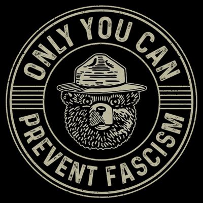 Only You Can Prevent Fascism Bear Activism Funny Political T-Shirt