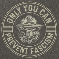 Only You Can Prevent Fascism Bear Activism Funny Political Cotton Canvas Backpack