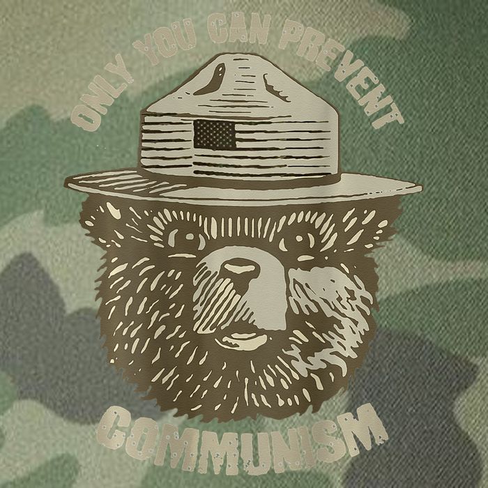 Only You Can Prevent Communism Camping Bear Legacy Tie Dye Trucker Hat