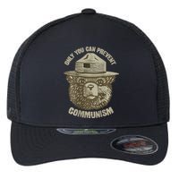 Only You Can Prevent Communism Camping Bear Flexfit Unipanel Trucker Cap