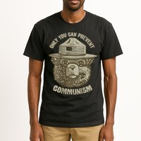 Only You Can Prevent Communism Camping Bear Tall T-Shirt