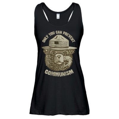 Only You Can Prevent Communism Camping Bear Ladies Essential Flowy Tank