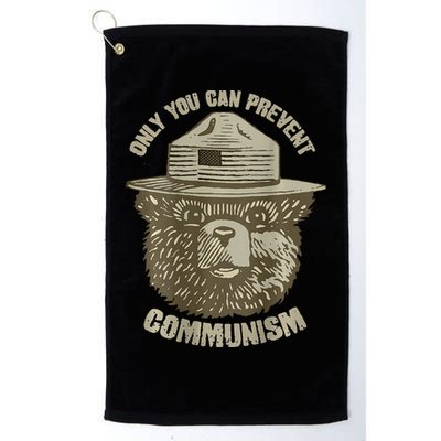 Only You Can Prevent Communism Camping Bear Golf Towel