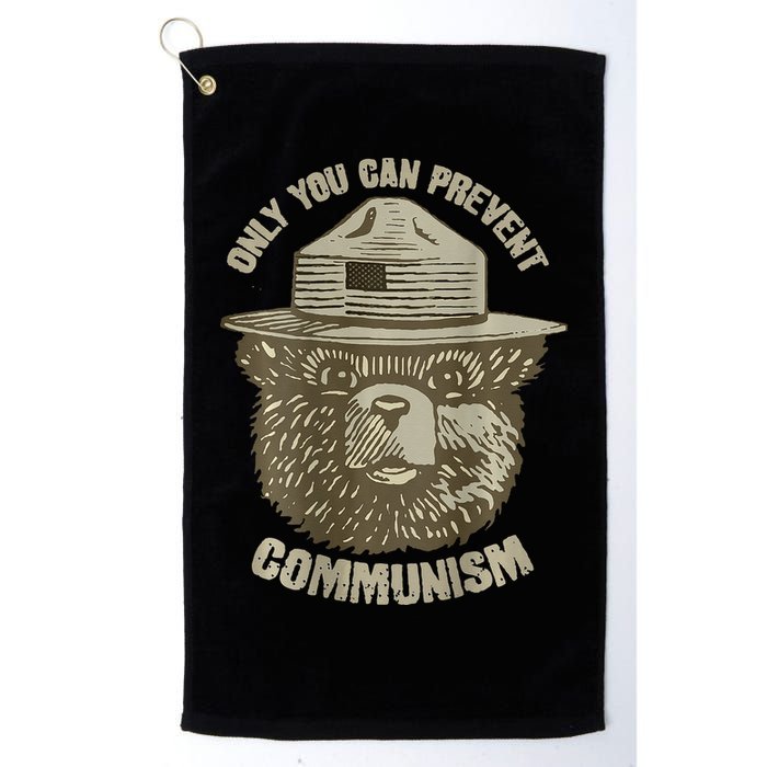 Only You Can Prevent Communism Camping Bear Golf Towel