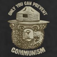 Only You Can Prevent Communism Camping Bear Golf Towel