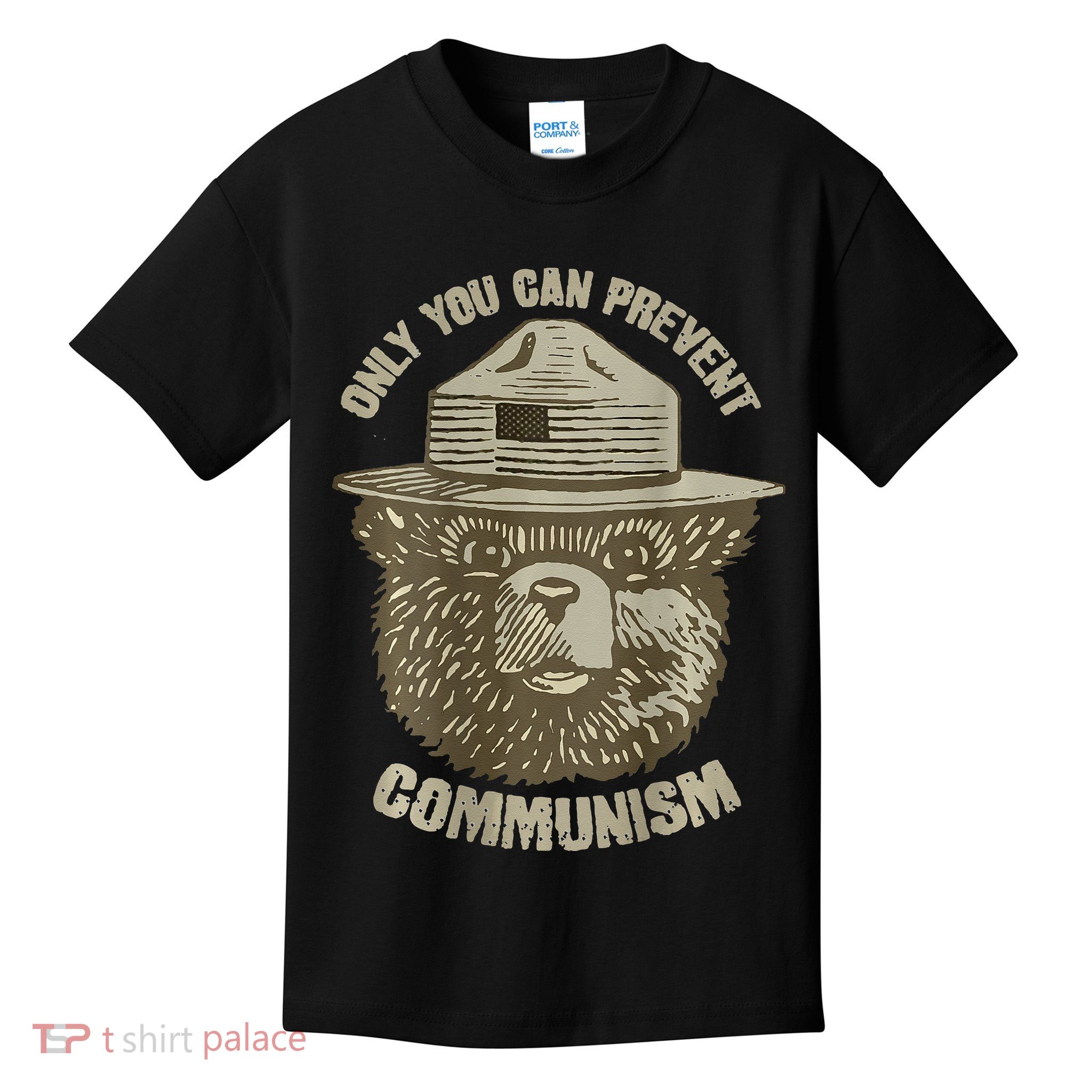 Only You Can Prevent Communism Camping Bear Kids T-Shirt