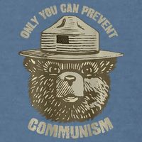 Only You Can Prevent Communism Camping Bear Garment-Dyed Sweatshirt