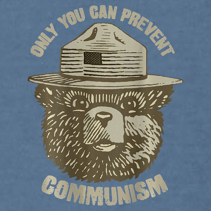 Only You Can Prevent Communism Camping Bear Garment-Dyed Sweatshirt