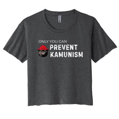 Only You Can Prevent Kamunism Communism Election Humor 2024 Women's Crop Top Tee