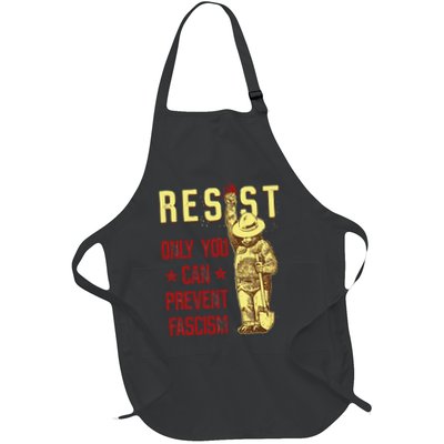 Only You Can Prevent Fascism Bear Resist National Parks Full-Length Apron With Pockets