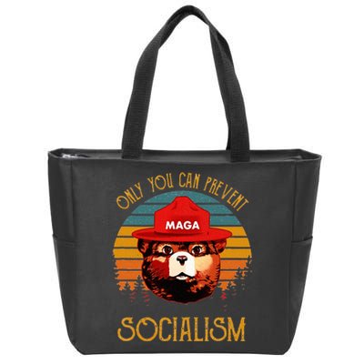 Only You Can Prevent Socialism Maga Antisocialist Zip Tote Bag