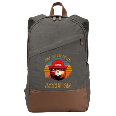 Only You Can Prevent Socialism Maga Antisocialist Cotton Canvas Backpack