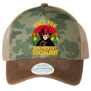 On You Can Prevent Socialism Bear Legacy Tie Dye Trucker Hat