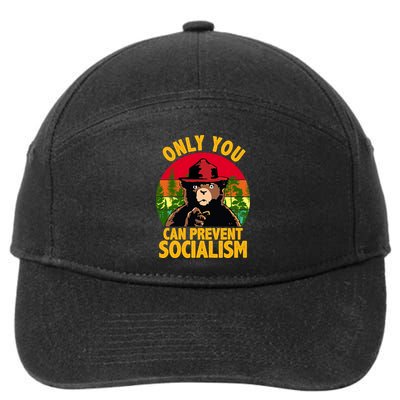 On You Can Prevent Socialism Bear 7-Panel Snapback Hat
