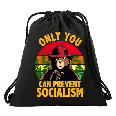 On You Can Prevent Socialism Bear Drawstring Bag