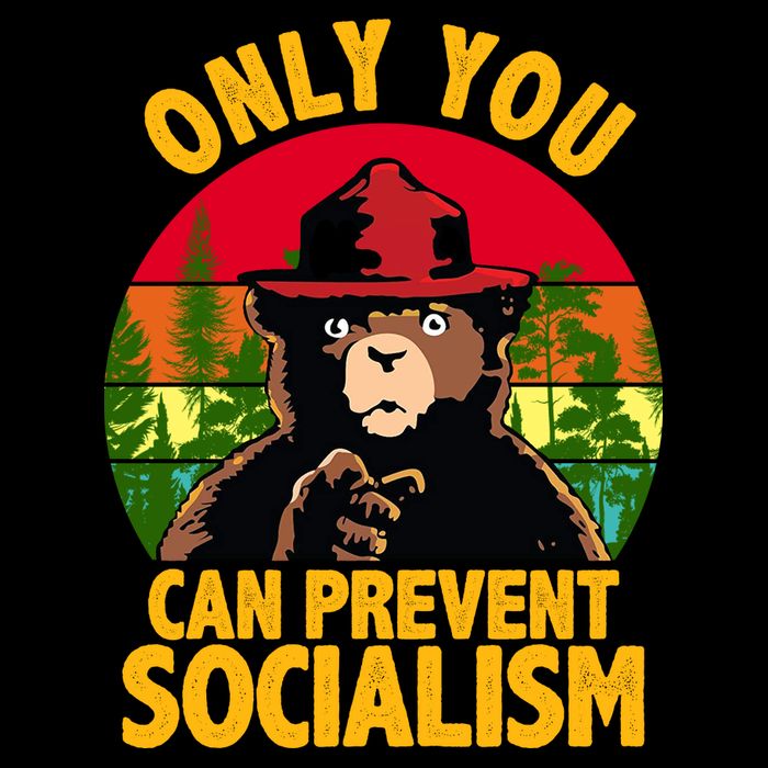 On You Can Prevent Socialism Bear Drawstring Bag