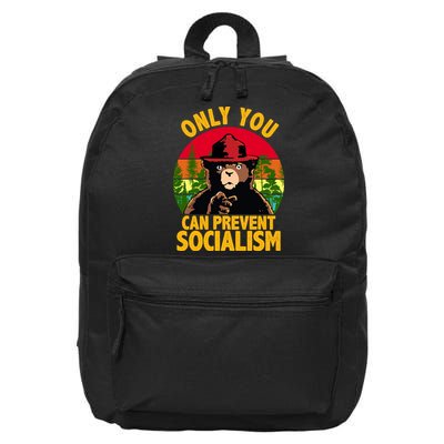 On You Can Prevent Socialism Bear 16 in Basic Backpack