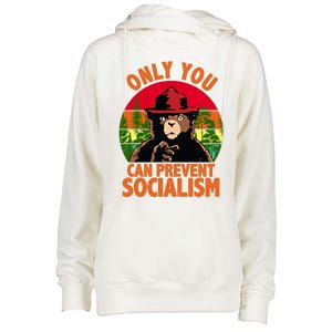 On You Can Prevent Socialism Bear Womens Funnel Neck Pullover Hood