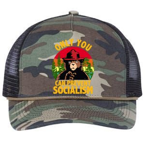 On You Can Prevent Socialism Bear Retro Rope Trucker Hat Cap