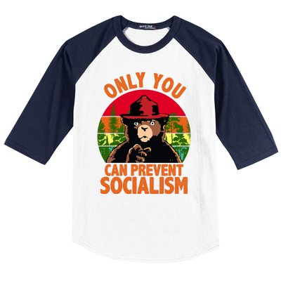 On You Can Prevent Socialism Bear Baseball Sleeve Shirt