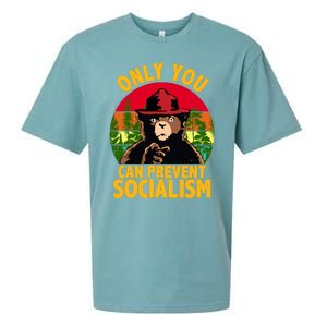 On You Can Prevent Socialism Bear Sueded Cloud Jersey T-Shirt