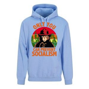 On You Can Prevent Socialism Bear Unisex Surf Hoodie