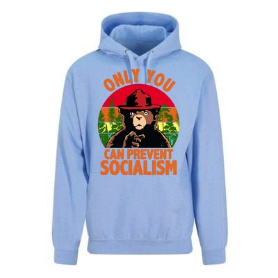 On You Can Prevent Socialism Bear Unisex Surf Hoodie