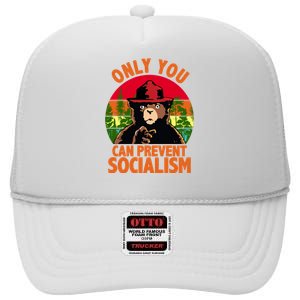 On You Can Prevent Socialism Bear High Crown Mesh Back Trucker Hat