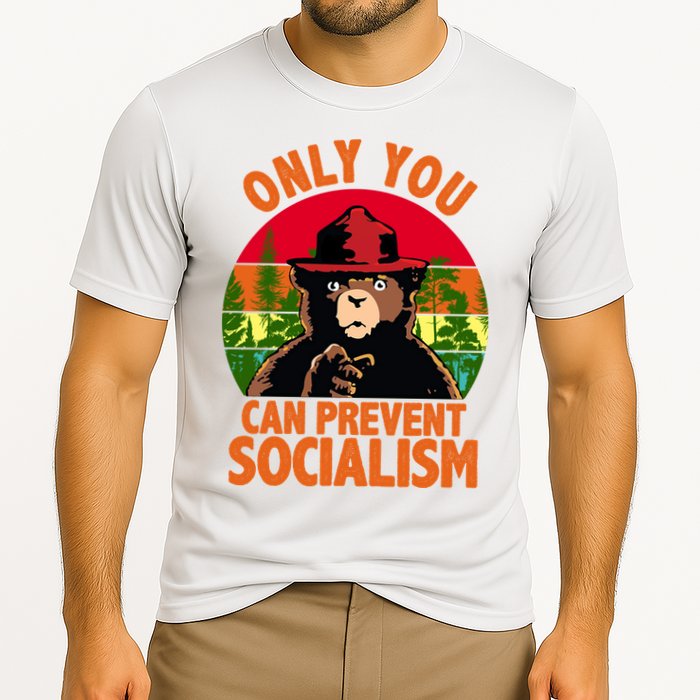 On You Can Prevent Socialism Bear Performance Shirt