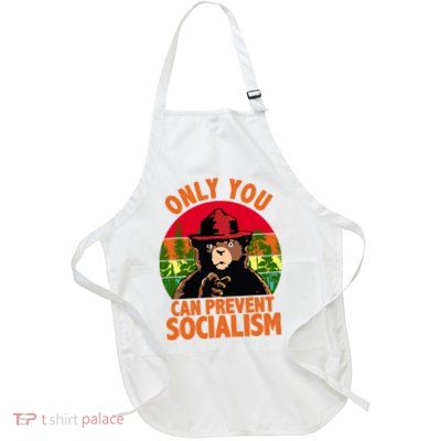 On You Can Prevent Socialism Bear Full-Length Apron With Pockets