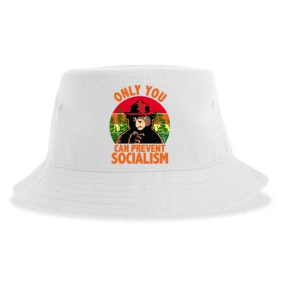 On You Can Prevent Socialism Bear Sustainable Bucket Hat