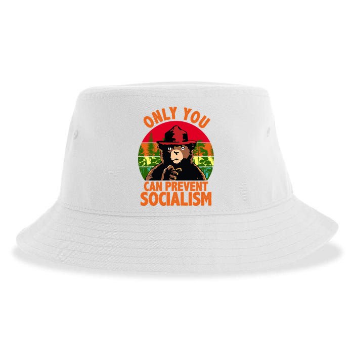 On You Can Prevent Socialism Bear Sustainable Bucket Hat