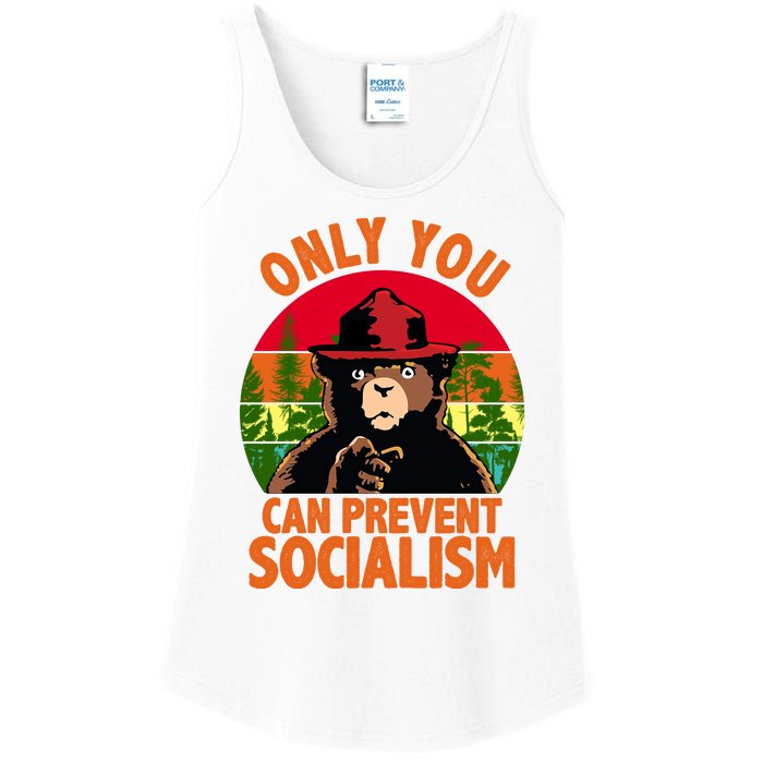 On You Can Prevent Socialism Bear Ladies Essential Tank