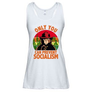 On You Can Prevent Socialism Bear Ladies Essential Flowy Tank