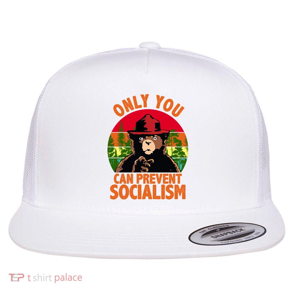 On You Can Prevent Socialism Bear Flatbill Hat